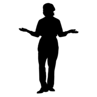 persone silhouette sovrapposizione. forma e forme. grafico risorsa e sfondo. png