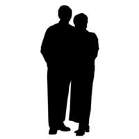 persone silhouette sovrapposizione. forma e forme. grafico risorsa e sfondo. png