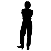 persone silhouette sovrapposizione. forma e forme. grafico risorsa e sfondo. png