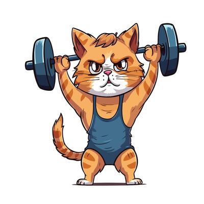 Cat Workout Vector Art, Icons, and Graphics for Free Download