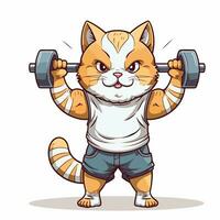 cat do workout vector