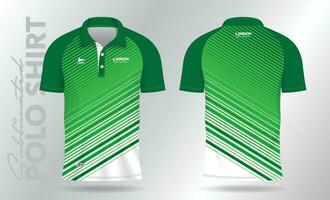 green polo shirt mockup template design for sport jersey vector