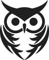 Owl Portrait Logo Inspiration Crescent Moon Owl Artwork vector