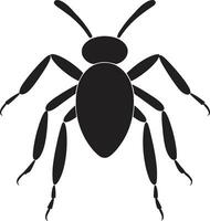 Ant Elegance in Black Vector Logo Brilliance Black Vector Ant Symbol A Mark of Strength