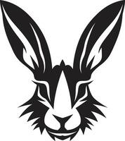 Stylish Rabbit Silhouette Abstract Graceful Black Bunny Seal vector