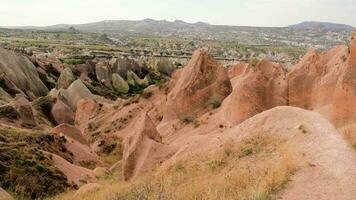 escénico ver de rojo Valle en Capadocia región. video