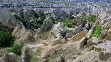 scénique vue de rouge vallée dans la cappadoce région. video