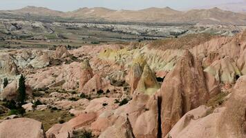 Scenic view of Red valley in Cappadocia region. video