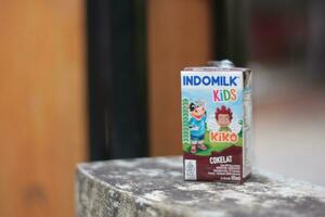 Magelang, Indonesia 10-27-2023. Indomilk kids chocolate flavor photo