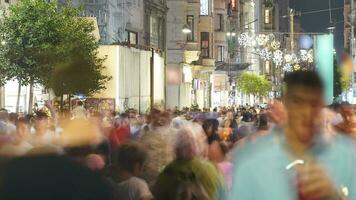 Street with crowd of people. Timelapse video. video