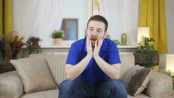 The troubled man is thoughtful, not well off. video