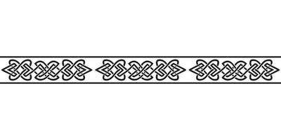 Celtic seamless ornament interlaced tape. Black ornament isolated on white background. vector