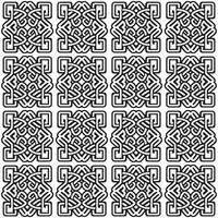 Celtic seamless pattern. Abstract vintage geometric wallpaper. Vector illustration. Black and white