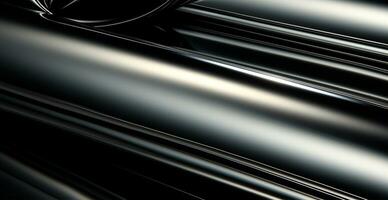 High quality galvanized steel pipe or aluminum and chrome stainless steel pipes in stack - AI generated image photo