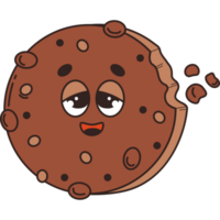 Christmas gingerbread cookie. retro cartoon character png