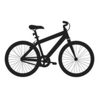 bicicleta negro silueta vector ilustración, ciclo vector silueta aislado en un blanco antecedentes