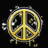 vector graffiti hand drawn peace logo designs for streetwear illustration