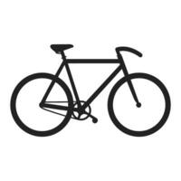 bicicleta negro silueta vector clipart gratis, ciclo vector silueta aislado en un blanco antecedentes
