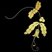 Abstract flower, gold color vector