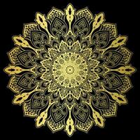 Golden mandala.Mandala de lujo .color dorado vector