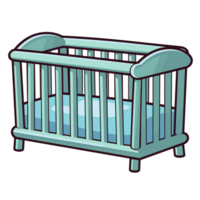 mooi baby wieg clip art - ai generatief png