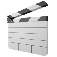 tom film clapperboard ClipArt platt design ikon isolerat på transparent bakgrund, 3d framställa underhållning och film begrepp png