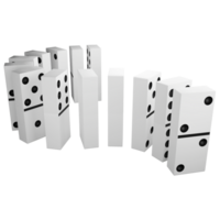 Domino effect clipart flat design icon isolated on transparent background, 3D render entertainment and toy concept png