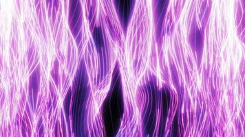 énergie abstrait violet lignes de points et vagues de la magie et électricité Contexte video