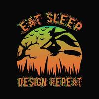 Eat sleep design repeat 8 vector