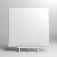 blank whiteboard on the wall. Generative AI photo