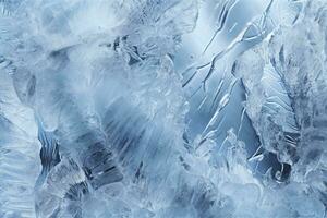 Abstract ice textures on car window in winter. Frosted Glass and Ice. A Textured Look. backgrounds and textures concept. AI Generative photo