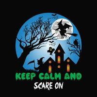 Keep calm and scare on 2 vector