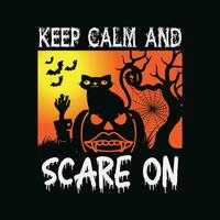 Keep calm and scare on 5 vector