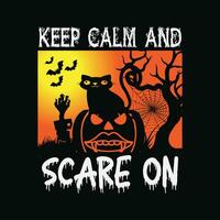 Keep calm and scare on 5 vector