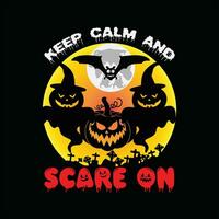 Keep calm and scare on 7 vector