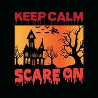 Keep calm and scare on 8 vector