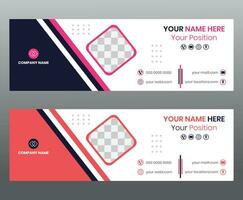 Email Signature Design Templet Vector