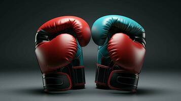 red boxing gloves, AI generated photo