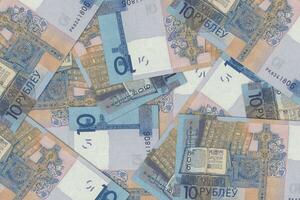bielorruso Billetes cerca arriba dinero desde bielorrusia bielorruso rublo.3d hacer foto