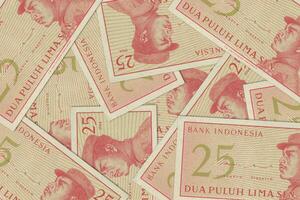 Indonesian banknotes. Close up money from Indonesia. Indonesian rupiah.3D render photo