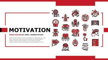 motivation succes challenge landing header vector