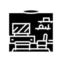 contemporary interior desig glyph icon vector illustration