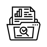 use case analysis line icon vector illustration