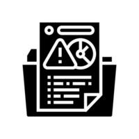 assessment report risk glyph icon vector illustration