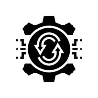 change management analyst glyph icon vector illustration
