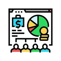 payroll processing color icon vector illustration