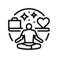 work life balance motivation line icon vector illustration