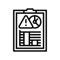 reporting risk line icon vector illustration