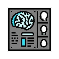 brain examination neurologist color icon vector illustration