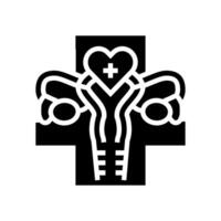 reproductive health gynecologist glyph icon vector illustration